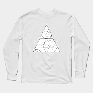 Geometric modern black white abstract Long Sleeve T-Shirt